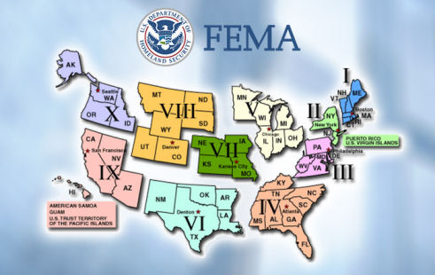 Map of FEMA Regions